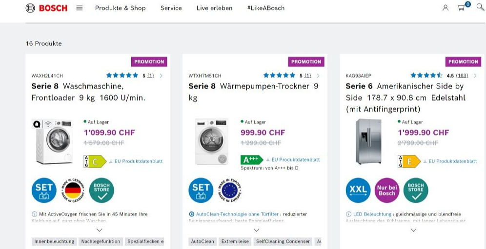 bosch kundendienst schweiz