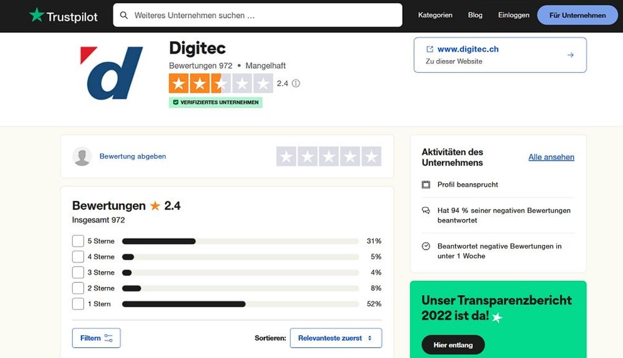 digitec filialen